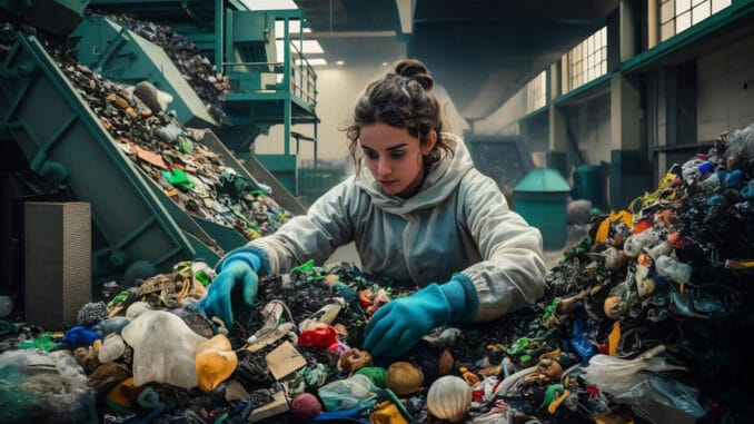 Effektiv avfallshantering med tippcontainrar illustration