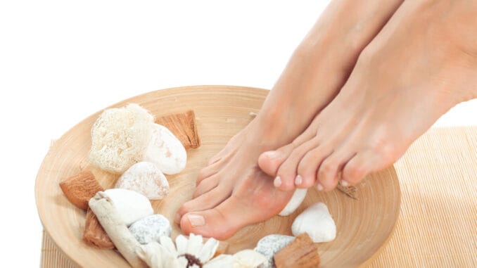 Fotbad med bikarbonat