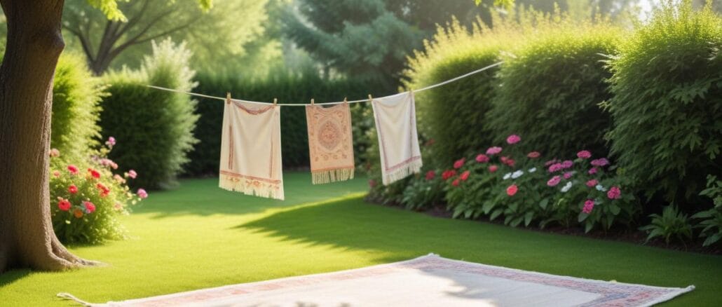 Så här tvättar du mattor med såpa – enkelt illustration