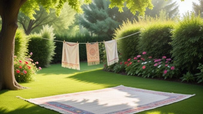 Så här tvättar du mattor med såpa – enkelt illustration